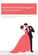 Bi fold rustic wedding program template document report pdf ppt one pager