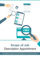 Bi fold scope of job description appointment document report pdf ppt template