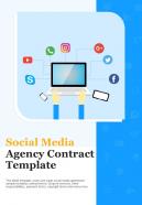 Bi Fold Social Media Agency Contract Template Document Report PDF PPT One Pager