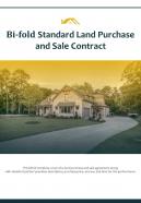 Bi fold standard land purchase and sale contract document report pdf ppt template
