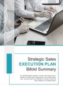 Bi fold strategic sales execution plan summary document report pdf ppt template one pager