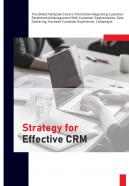 Bi fold strategy for effective crm document report pdf ppt template