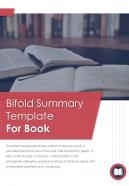 Bi fold summary for book document report pdf ppt template