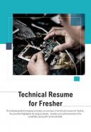 Bi fold technical resume for fresher document report pdf ppt template one pager
