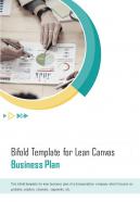 Bi fold template for lean canvas business plan document report pdf ppt one pager