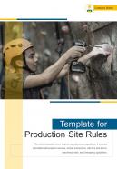 Bi Fold Template For Production Site Rules Document Report PDF PPT One Pager