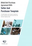 Bi fold unit purchase agreement with seller and purchaser template document report pdf ppt one pager