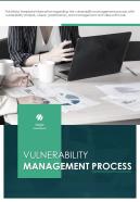 Bi fold vulnerability management process document report pdf ppt template