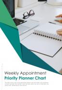 Bi fold weekly appointment priority planner chart document report pdf ppt template one pager