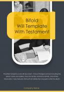 Bi fold will template with testament document report pdf ppt one pager