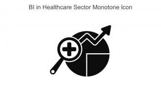 BI In Healthcare Sector Monotone Icon In Powerpoint Pptx Png And Editable Eps Format