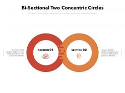 Bi sectional two concentric circles