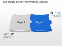 Bi two staged linear flow process diagram powerpoint template slide