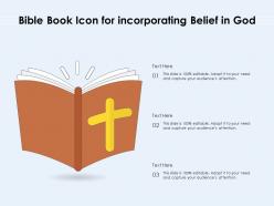 Bible book icon for incorporating belief in god