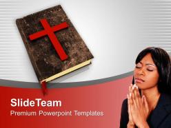 Bible cross christianity spirituality powerpoint templates ppt backgrounds for slides 0113