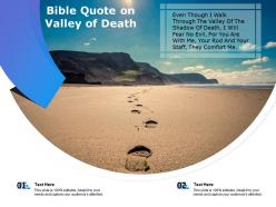 Bible Quote On Valley Of Death