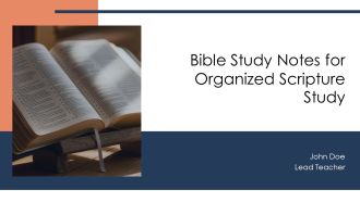 Bible Study Notes For Organized Scripture Study PPT Sample AT