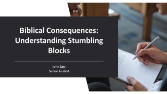 Biblical Consequences Understanding Stumbling Blocks PPT Example AT