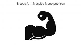 Biceps Arm Muscles Monotone Icon In Powerpoint Pptx Png And Editable Eps Format
