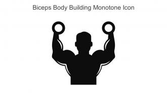 Biceps Body Building Monotone Icon In Powerpoint Pptx Png And Editable Eps Format