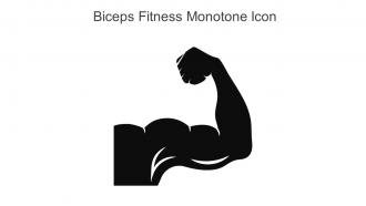 Biceps Fitness Monotone Icon In Powerpoint Pptx Png And Editable Eps Format