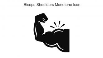 Biceps Shoulders Monotone Icon In Powerpoint Pptx Png And Editable Eps Format