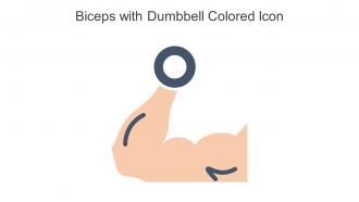 Biceps With Dumbbell Colored Icon In Powerpoint Pptx Png And Editable Eps Format