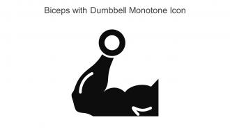 Biceps With Dumbbell Monotone Icon In Powerpoint Pptx Png And Editable Eps Format