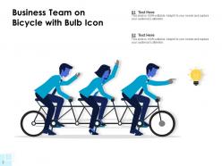 Bicycle Business Team Bulb Icon Commuting Electric Employee Parking Crossing Traveler