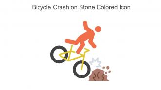 Bicycle Crash On Stone Colored Icon In Powerpoint Pptx Png And Editable Eps Format
