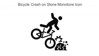 Bicycle Crash On Stone Monotone Icon In Powerpoint Pptx Png And Editable Eps Format