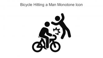 Bicycle Hitting A Man Monotone Icon In Powerpoint Pptx Png And Editable Eps Format