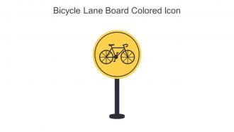 Bicycle Lane Board Colored Icon In Powerpoint Pptx Png And Editable Eps Format