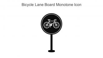 Bicycle Lane Board Monotone Icon In Powerpoint Pptx Png And Editable Eps Format