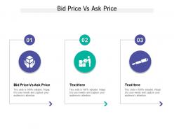 Bid price vs ask price ppt powerpoint presentation infographic template mockup cpb