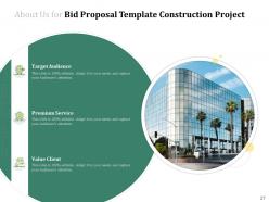 Bid proposal template for construction project powerpoint presentation slides
