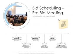 Bid scheduling pre bid meeting tender management ppt topics