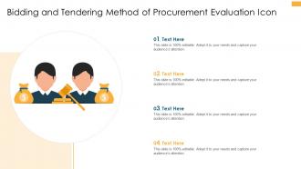 Bidding And Tendering Method Of Procurement Evaluation Icon