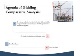 Bidding Comparative Analysis Agenda Of Bidding Comparative Analysis Ppt Gallery