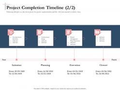 Bidding comparative analysis project completion timeline from ppt powerpoint slides
