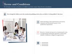 Bidding comparative analysis terms and conditions ppt powerpoint presentation styles