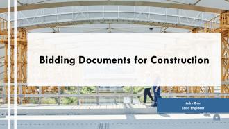 Bidding Documents For Construction PPT Structure ACP