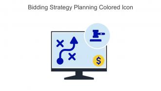 Bidding Strategy Planning Colored Icon In Powerpoint Pptx Png And Editable Eps Format