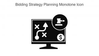 Bidding Strategy Planning Monotone Icon In Powerpoint Pptx Png And Editable Eps Format