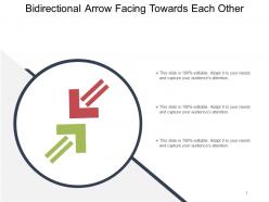 Bidirectional arrow facing towards each other