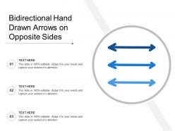 Bidirectional hand drawn arrows on opposite sides