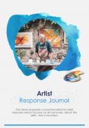 Bifold artist response journal document report pdf ppt template one pager