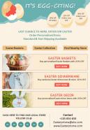 Easter Newsletter Presentation Report Infographic PPT PDF Document