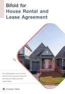 Bifold for house rental and lease agreement document report pdf ppt template one pager