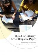 Bifold for literary artist response paper document report pdf ppt template one pager
